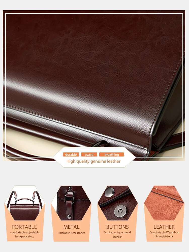 Zency Women's Trend Retro A4 Backpack Preppy Style Student Satchel Laptop School Office Ladies Bags 2025