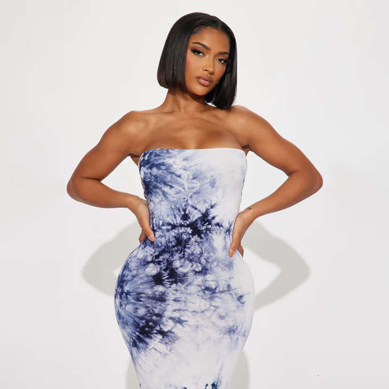 European American style autumn and winter sexy spicy girl outfit ins printed dress popular 2025 new casual versatile fashion clothing