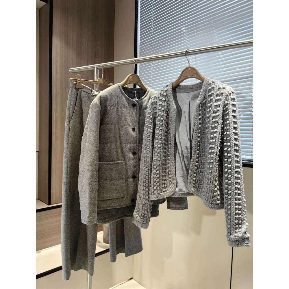 24 Women's Autumn And Winter New High Quality Wool Casual Versatile Wide Leg Pants