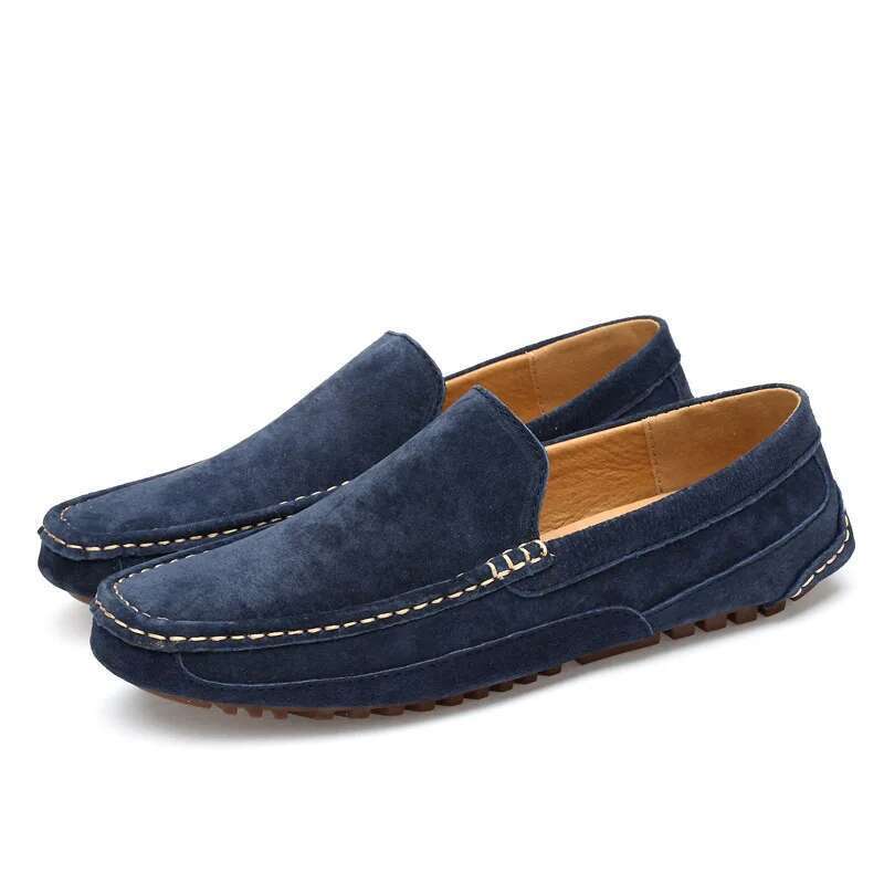 Suede Leather Man Loafers Casual For Boat Handmade Men Slipon Driving Shoes Male Moccasins atos