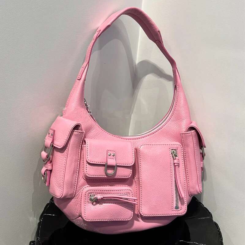 Moto & Biker Y2k Half Moon Bags For Women Designer Handbags Purses 2023 New In Zipper Multiple Pockets Underarm Shoulder