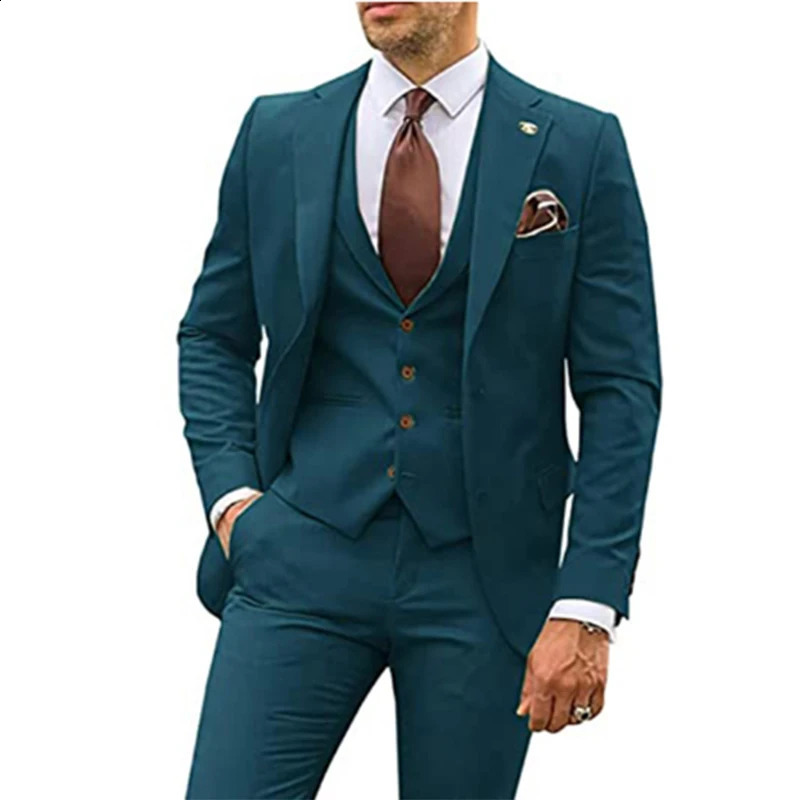 3 Pieces Beige Suits for Men Slim Fit Groom Tuxedo Wedding Suits Man Groomers Formal Party Suit Male Suits The Man 250214