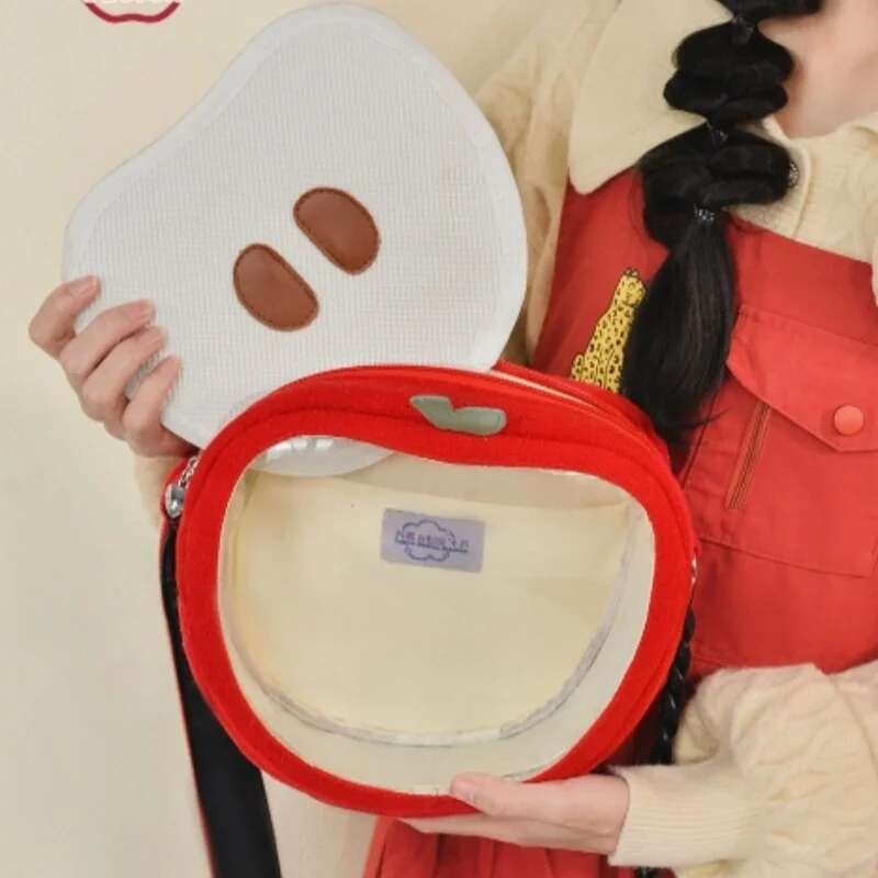 Original 2025 Fashionable Special Apple Pain Plush Bag Crossbody Baby Autumn Winter New Year Red Western Style