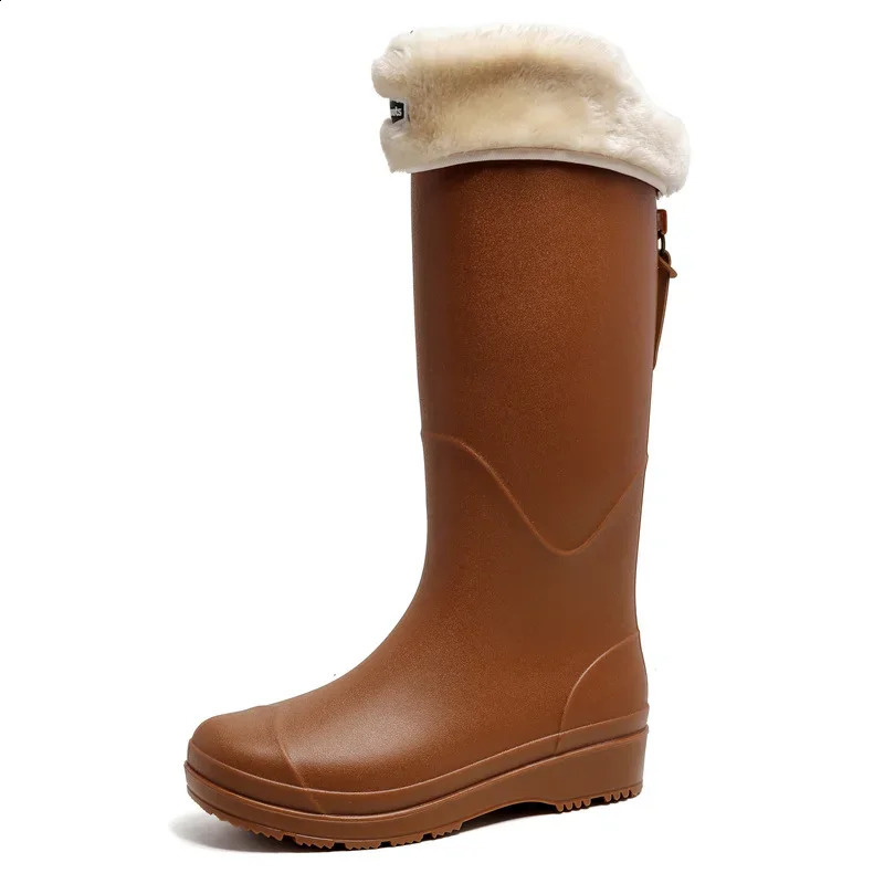 Rain Boots High-top Same Style for Men Women Waterproof Shoes Long Boots Rubber Shoes Lightweight Non-slip Overshoes 250213