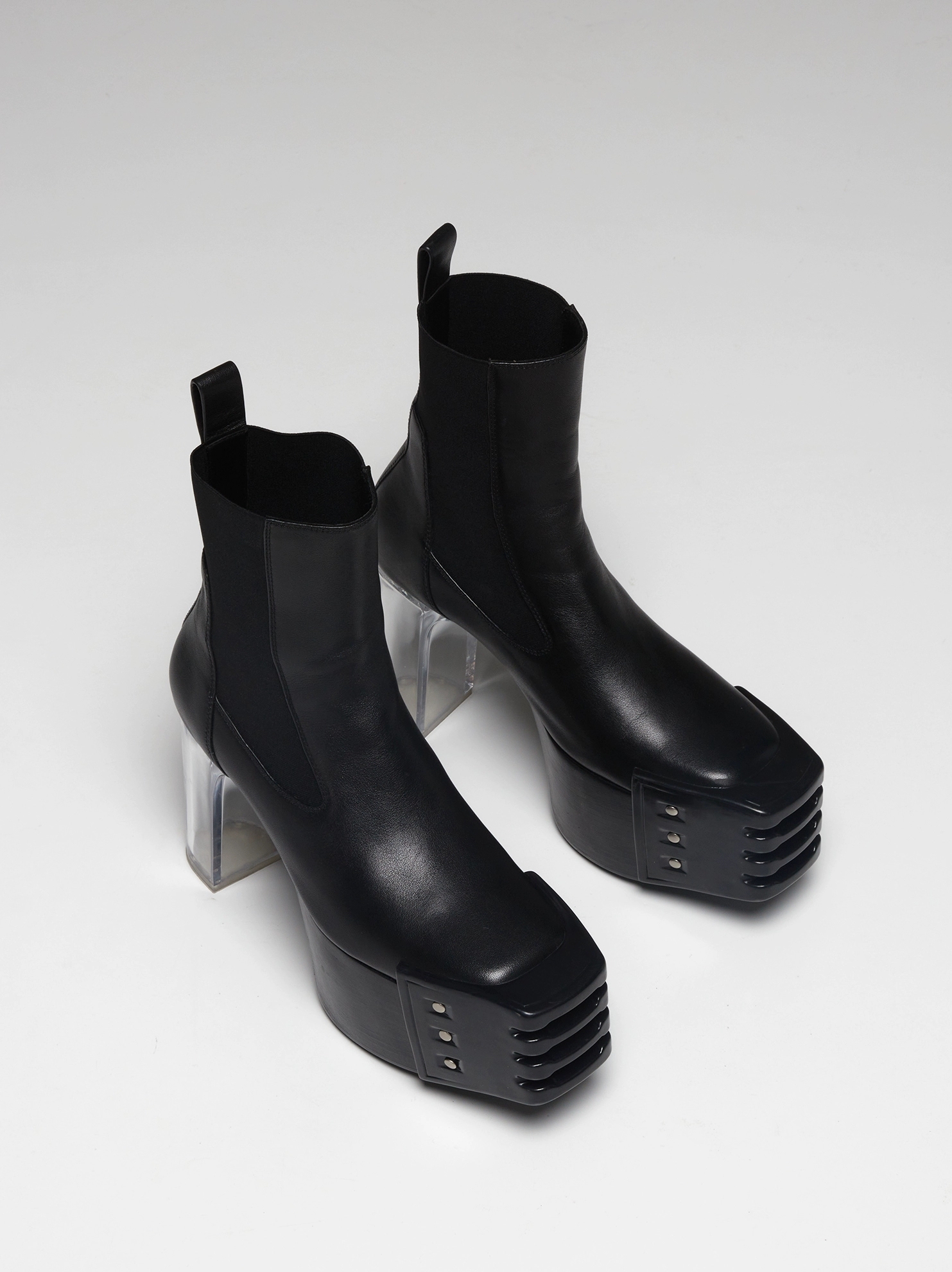 Factory Customized Handmade Transparent Leather Sole Kiss Cowhide Boots