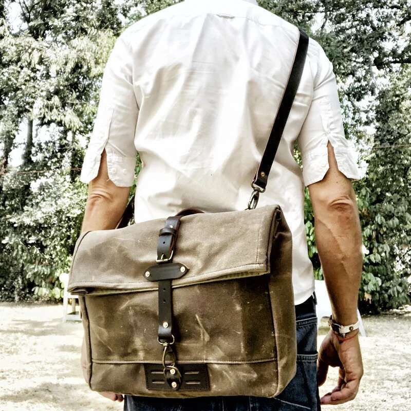 Retro Canvas Shoulder Street Simple Travel Oblique Backpack Trend Messenger Casual Men's Bag