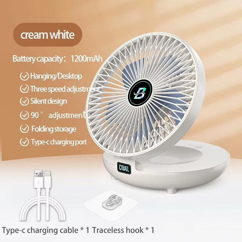 Portable Ventilation Air Multifunctional Folding Fan Mini Desktop Usb Fan Wall-mounted Foldable Table Model Fan