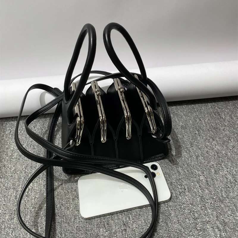 Mini Clip Bags For Women Designer Handbags And Purses 2024 New In Fashion Multi-Layer Accordion Black Shoulder Crossbod