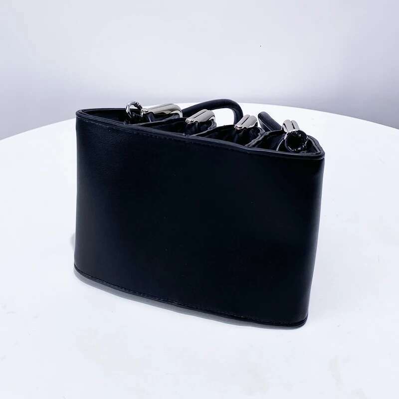 Mini Clip Bags For Women Designer Handbags And Purses 2024 New In Fashion Multi-Layer Accordion Black Shoulder Crossbod