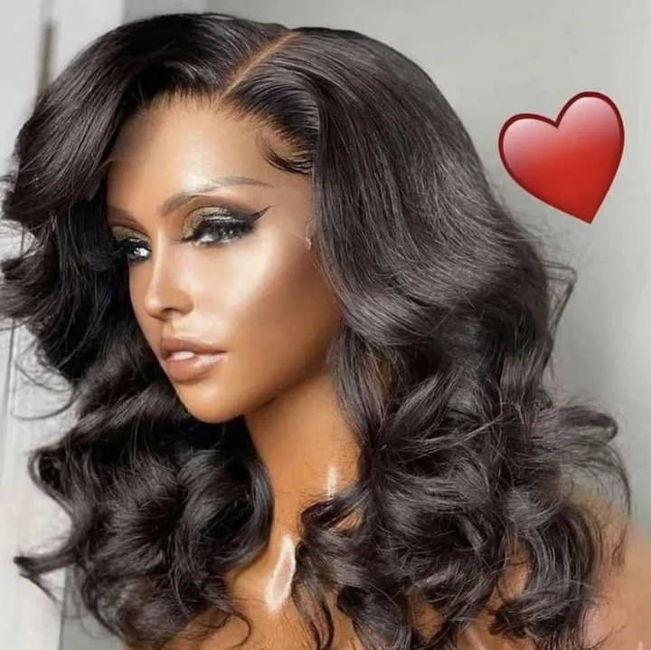 Transparent hd body wave full lace human hair wig ,Pre plucked full Hd 150% density relaxed wavy european raw virgin cuticle aligned hair wig