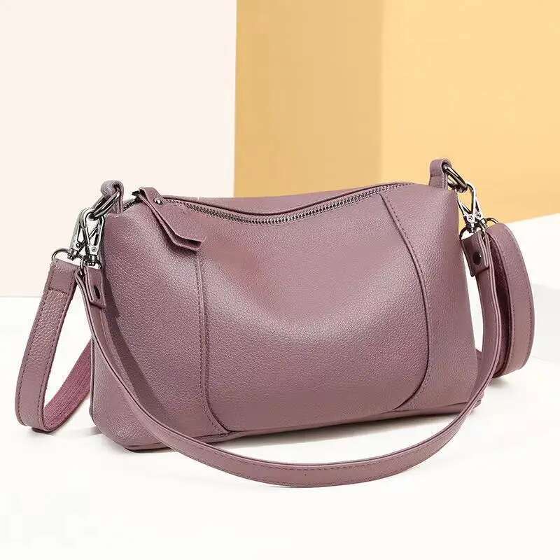 New Vintage Crossbody Cowhide Cell Phone Shoulder Bag Genuine Leather Messenger Bags Fashion Daily Use For Women HandBags E28