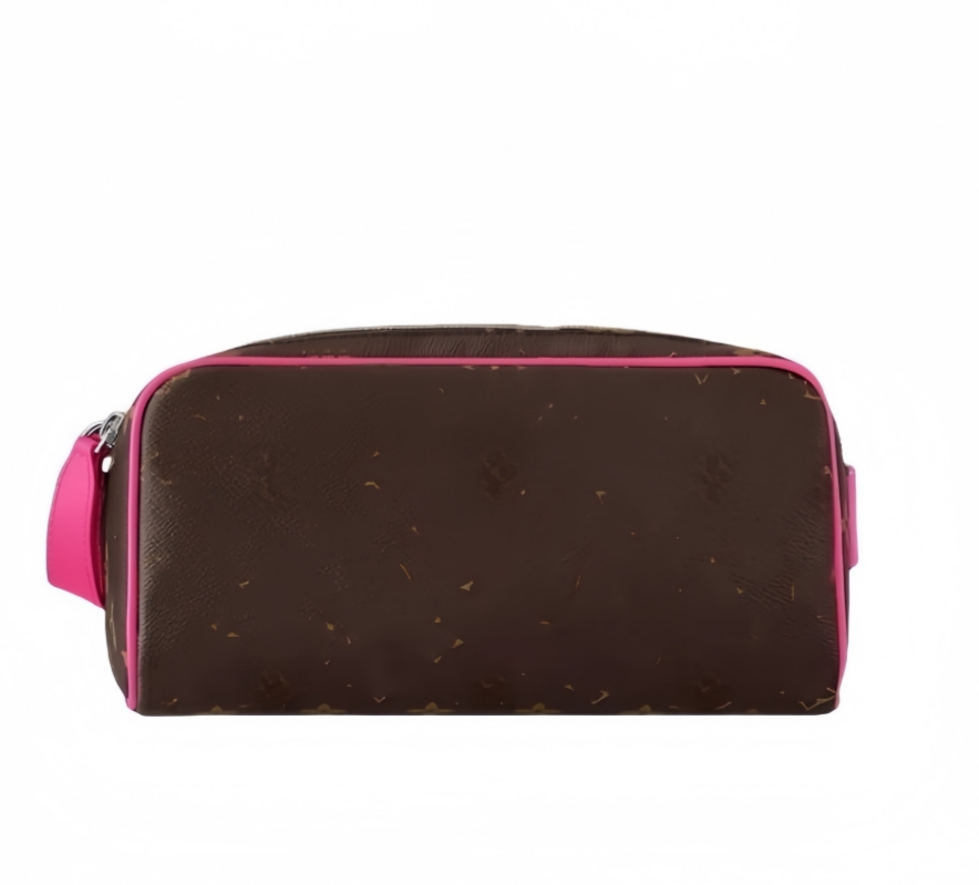 7A quality Luxury Designer Bag Cosmetics Bags Make up Makeup Toiletry Bags Lady Wash Bag Leather Travel toiletry bag Women Beauty Makeup case Organizer 11482 pink