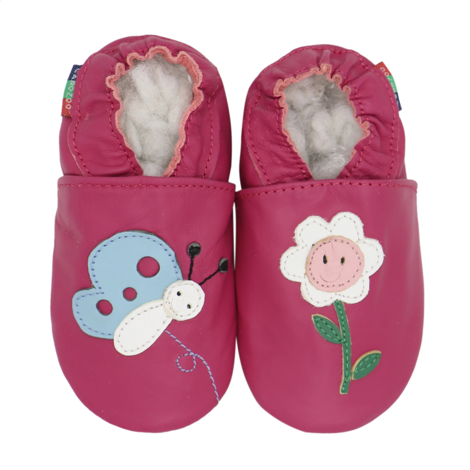 003Carozoo Sheepskin Leather Soft Sole Baby Shoes Toddler Slippers Up To 4 Years First Walker 250214