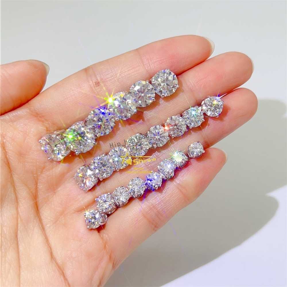 Wholesale Luxury Earrings Classic Vvs Moissanite Diamond Silver 10k 14k 18k Solid Gold Jewelry Moissanite Stud Earring