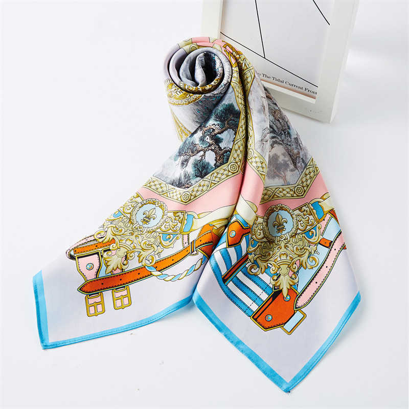 Summer 100% mulberry silk womens scarf beach sunscreen high-quality silk scarf square scarf womens 90cm diagonal shawl