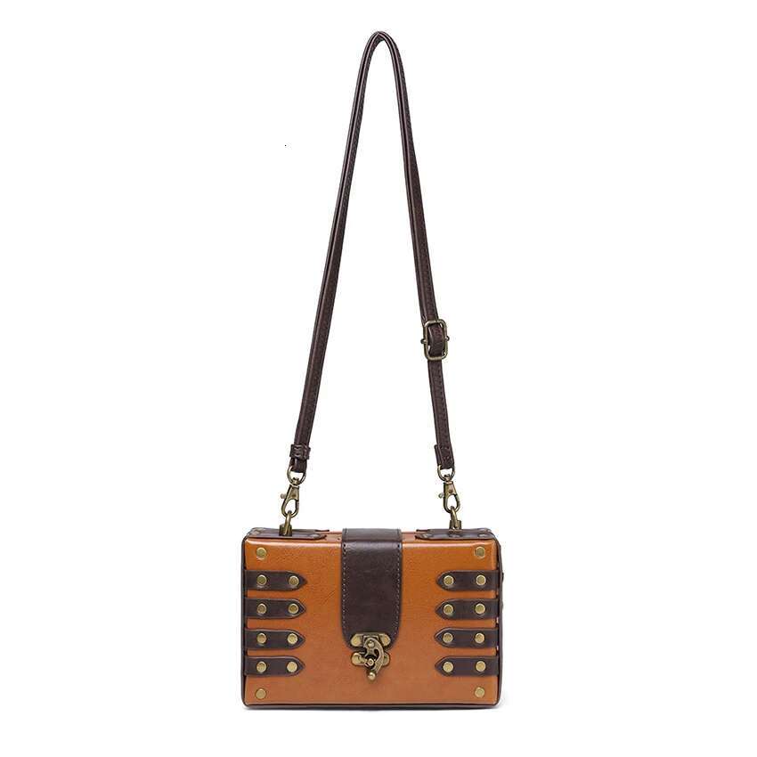 Retro Gothic Ita Women's Inced Cute Shoulder Anime Mini Lolita Wallet Purse Steampunk Briefcase Bag PU Leather Handbags