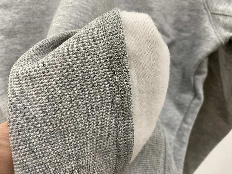 Women's grey Fleece Sweatshirt women Dia embellished Round Neck Long Sleeve Autumn winter sweatshirt female