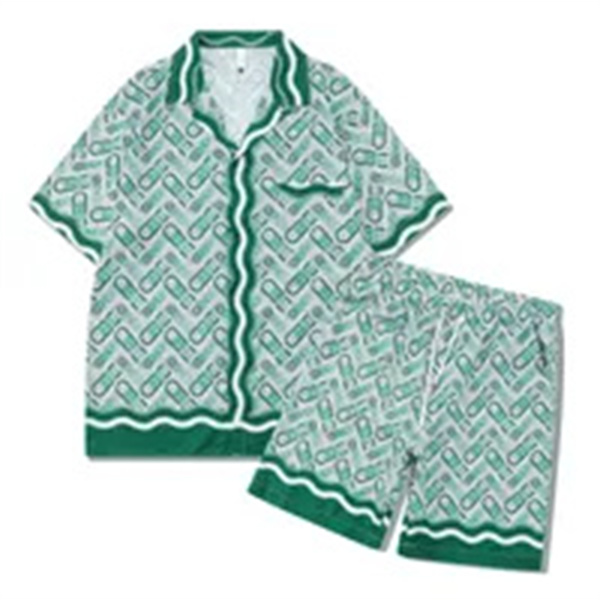 Designer Men's Tracksuits Hawaiian Beach Set Single Breasted Short Sleeve Shirt and Shorts Casual Summer Vacation Travel Outfit shd 188