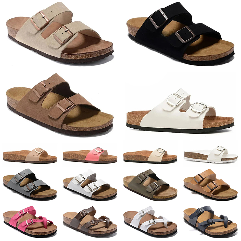 Designer Sandals Slippers Flat Fashion Summer Genuine Leather Slide Beach Casual Shoes black white pink blue green dark grey brown off-white Women Men Sandals