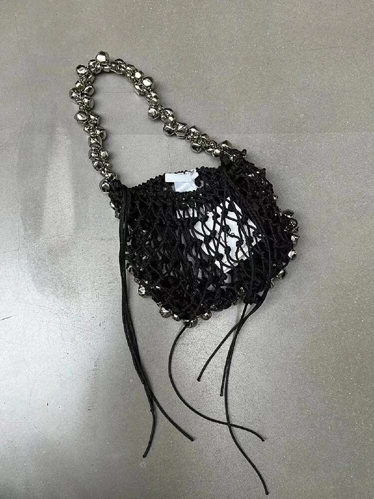 New Crochet Beach For Girls Summer Straw Rope Out Hand Woven Totes Bag Women Hollow Knitting Handbag