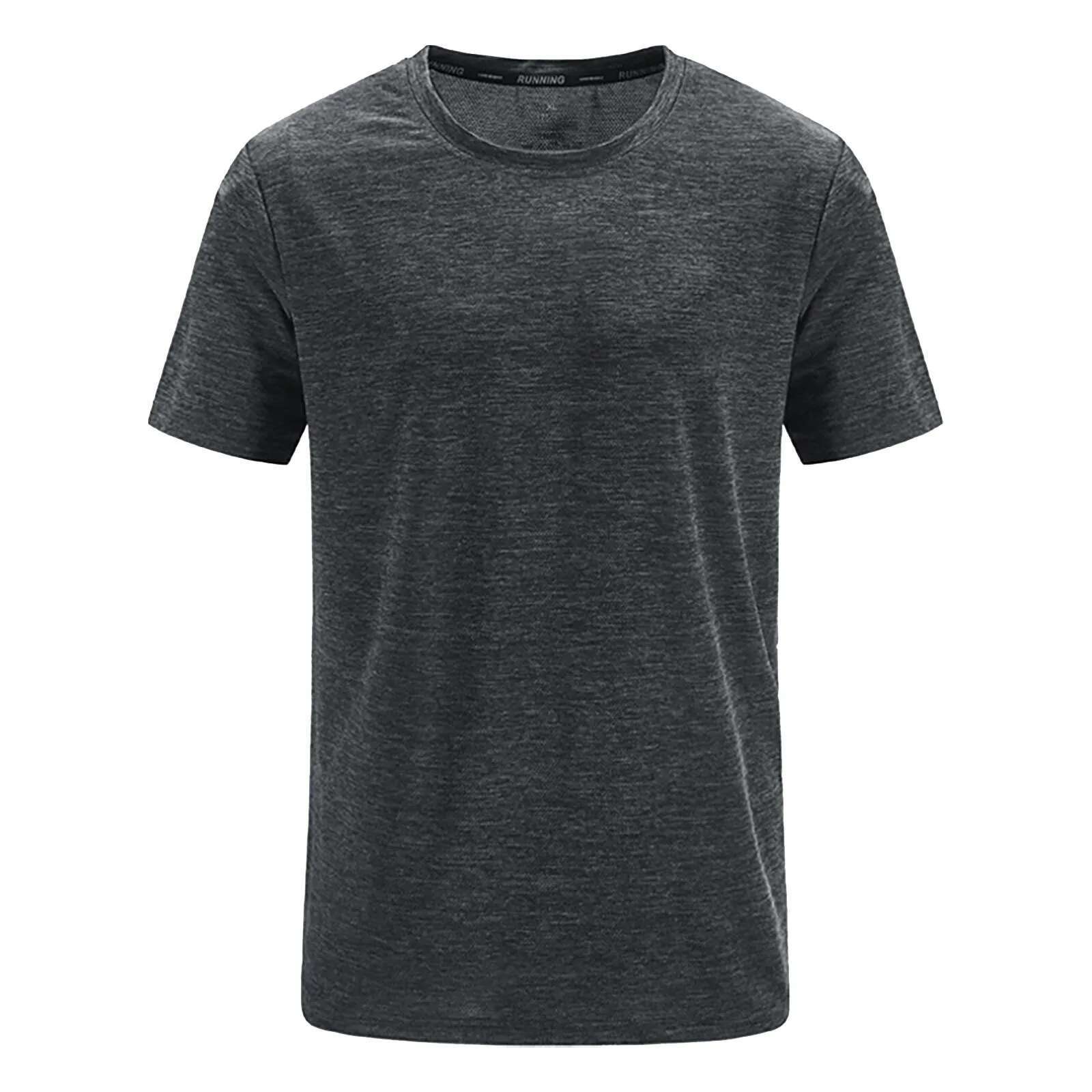 2025 New Solid Color Summer Casual Round Neck Short Sleeved Designer T-shirt For Men Lightweight Outdoor Quick Drying Breathable Green Camisas Men