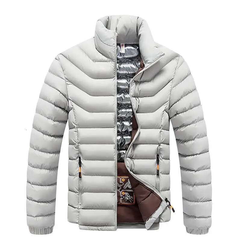 2023 Winter New Men Fashion Warm Solid Thick Windproof Outwear Autumn Mens Casual Waterproof Parkas Jacket Coat Male