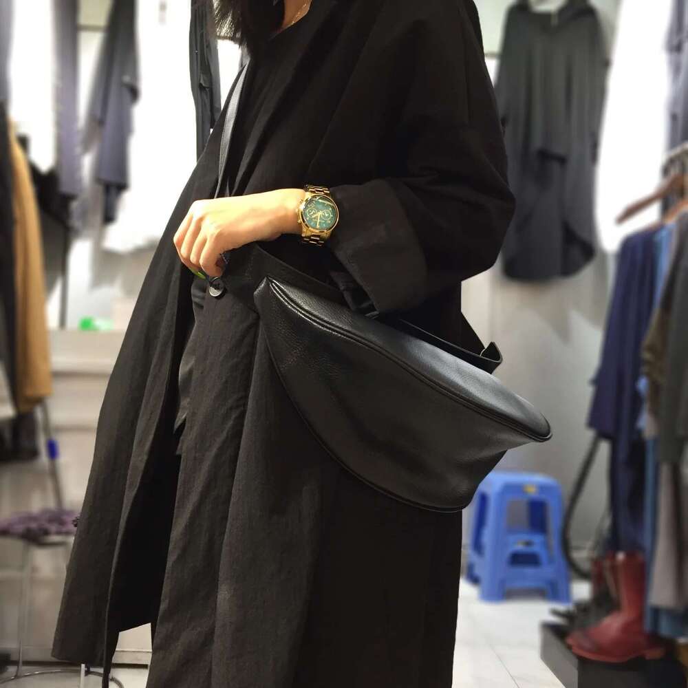 Vintage Genuine Leather Top Layer Cowhide Handmade Shoulder Crossbody Women's Small Chest Waist Bag