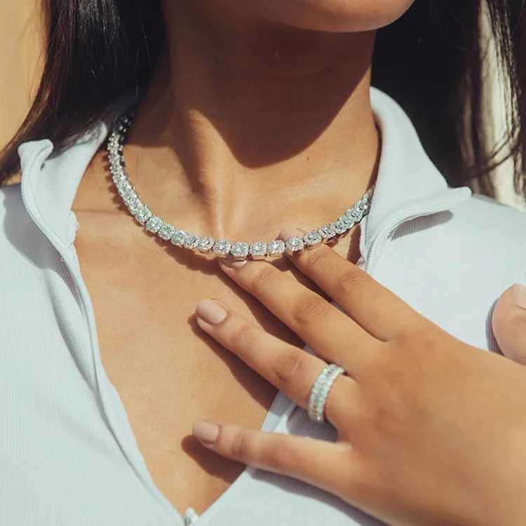 Rts Sale Large Size Vvs Moissanite Diamond Hip Hop Jewelry Cuban Link Chain Necklace for Men