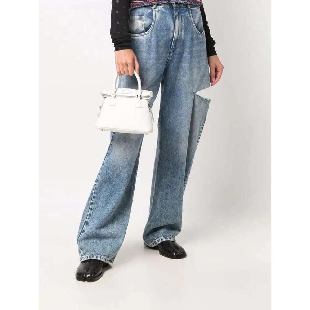 2025 Women Summer Autumn Winter Knife Cuts Holes Pants Wide Leg High Waist Jeans Street Trendsetters