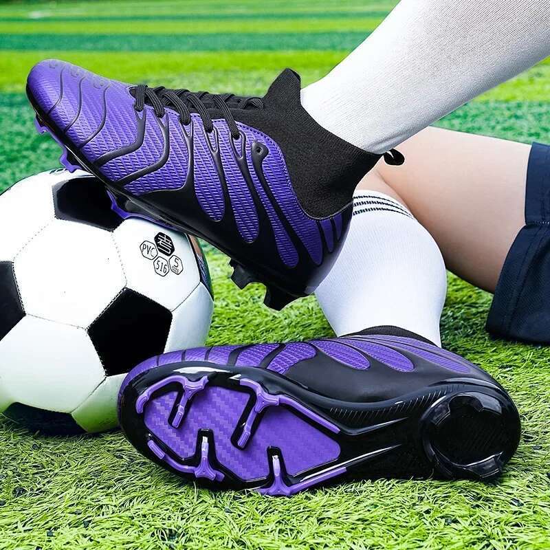 TF/FG Men Soccer Society Cleats Non Slip Shoes Outdoor Professional Studded Turf Comfortable Football Field Boots