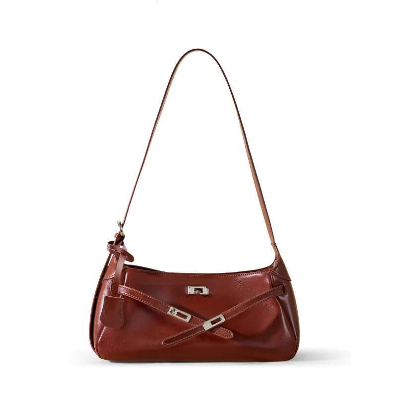 100% Genuine Leaher Women Baguette Bag Cowhide Underarm Shoulder Crossbody Fashion French Women's Bag Gift Genuine Leather Cartoon BagVoyage