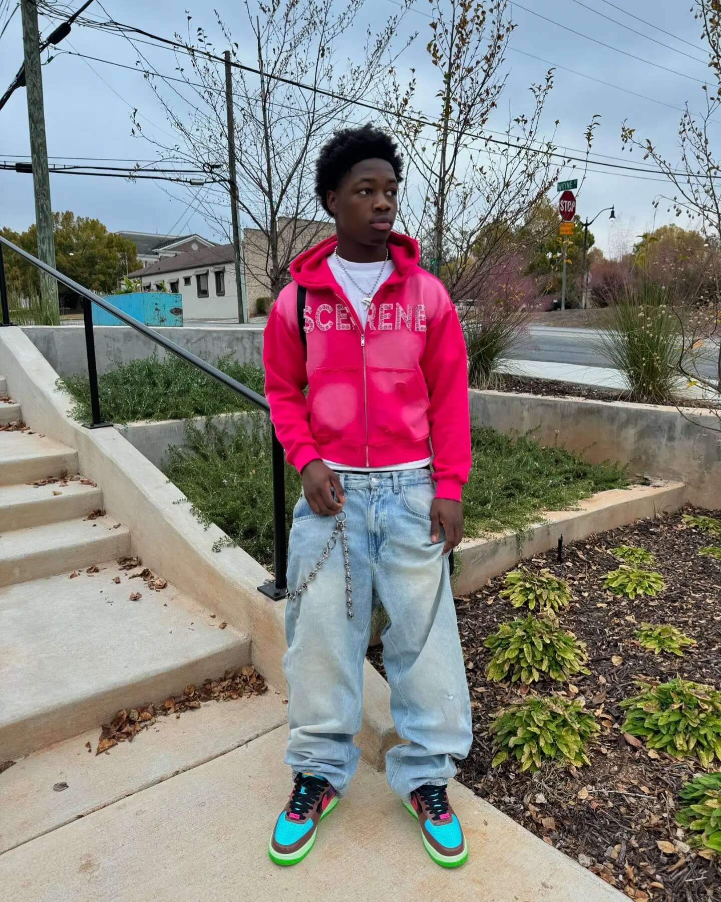 Oversized Letter Pattern Rhies Sweatshirt Y2k Clothes Gothic Punk Hole Black Hoodies Men and Women Casual Zip Up Hoodie