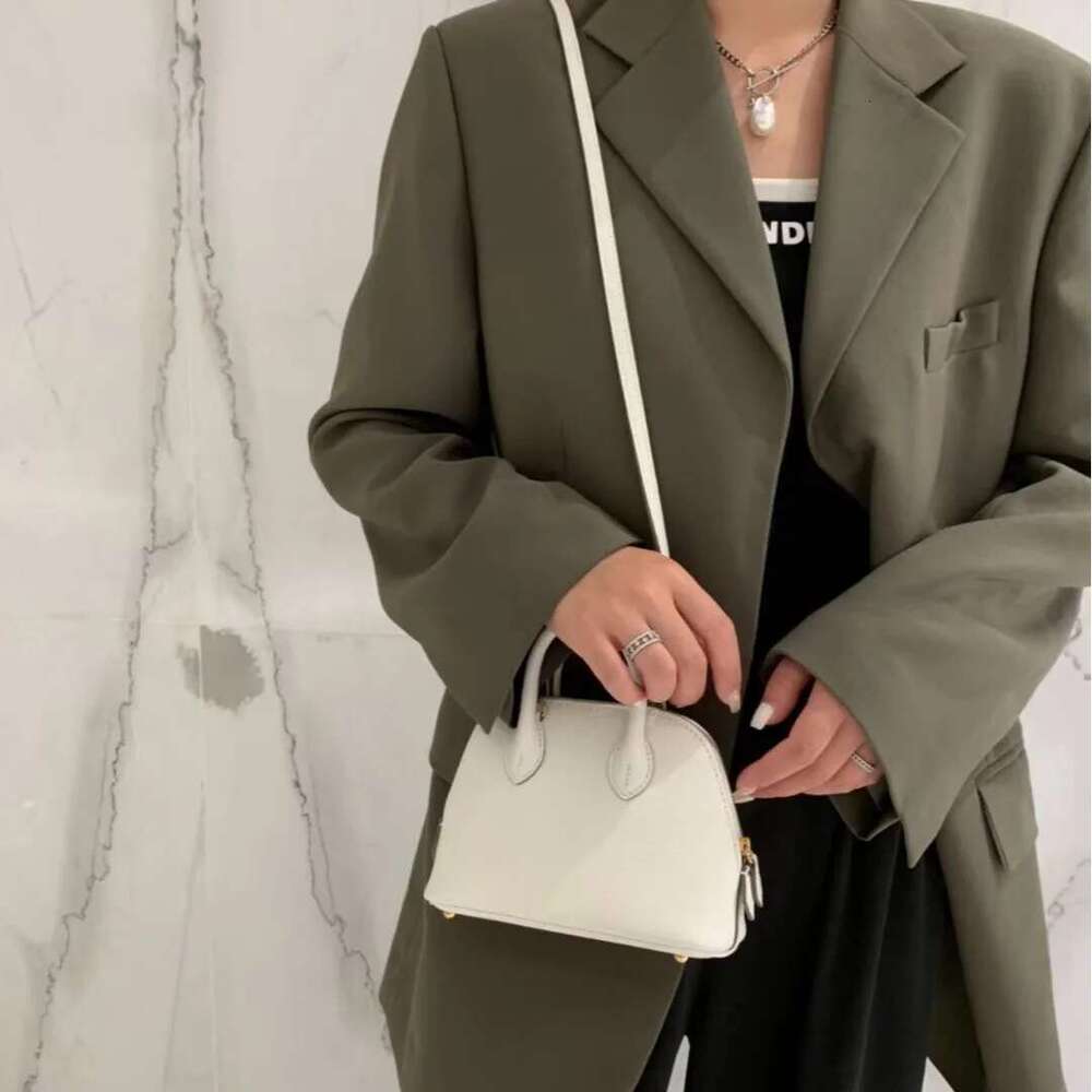 Real Leather Shell Crossbody Bags Women Cowhide Shoulder Designer 2024 New Fashion Lady Top Handle Bag Purses And Handbags