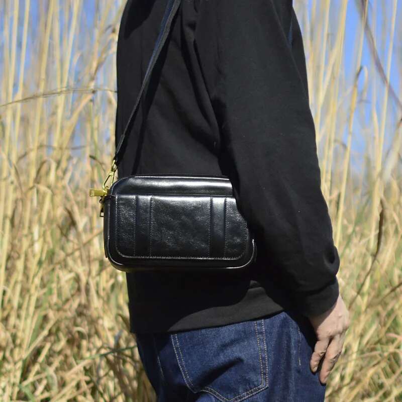 AETOO Leather Small Vegetable Tanned Mobile Phone Crossbody Top Layer Cow Leather Shoulder Bag Men's Backpac