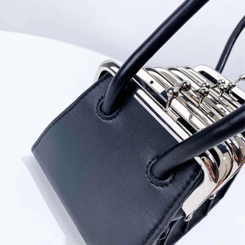 Mini Clip Bags For Women Designer Handbags And Purses 2024 New In Fashion Multi-Layer Accordion Black Shoulder Crossbod