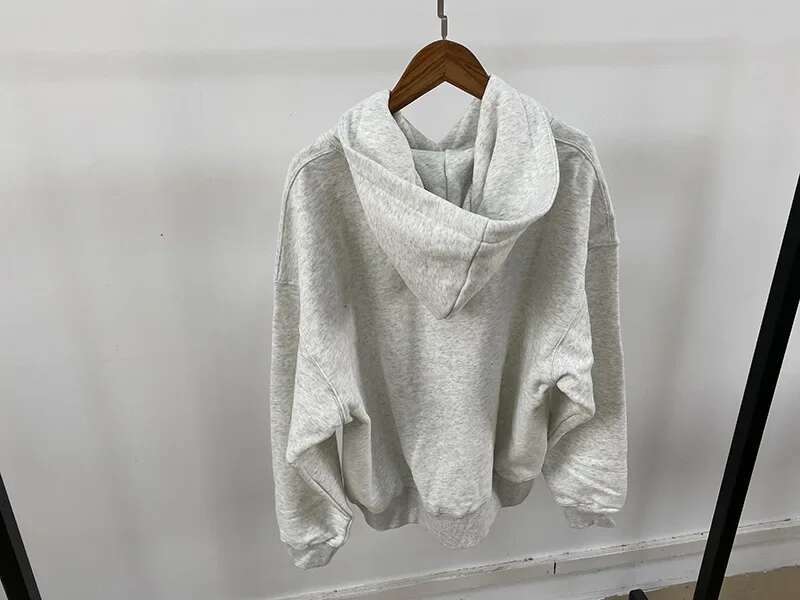 Autumn and Winter New Women's Beauty Graphic Print Hoodie long sleeve relaxed fit hoodie sweatshirt female grey