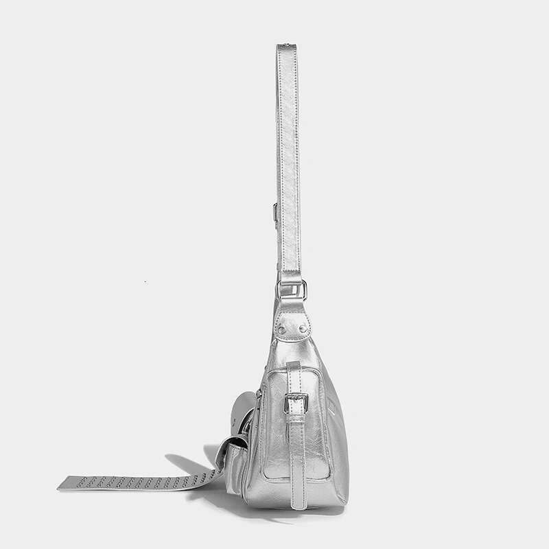 Moto & Biker Pocket Underarm Bag For Women Designer Handbag Purse 2024 New In Vintage Rivet Decoration Shoulder Crossbody