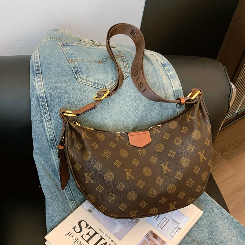 Designer bag Niche Womens New Printed Underarm Crossbody Texture Versatile Bag