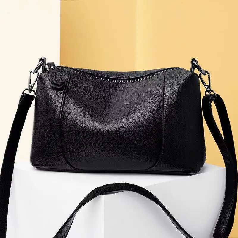 New Vintage Crossbody Cowhide Cell Phone Shoulder Bag Genuine Leather Messenger Bags Fashion Daily Use For Women HandBags E28