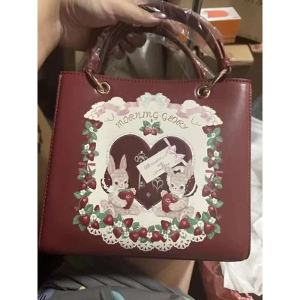 New Lolita Sweet Strawberry Crossbody Elegant JK Uniform Hand 2025 Print Cartoon Cute Shoulder Bag Bolsos