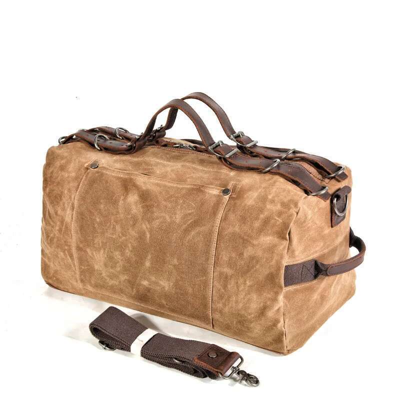 Gym Men Duffel Retro Waxed Canvas Travel Bags Hand Lage Designer Weekend Bag Waterproof