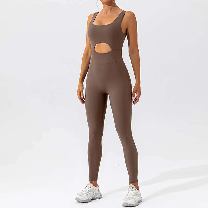 Yoga Jumpsuit For Women Backless Sexy One-Piece Bodysuit Fiess Set Breathable Gym Clothing Running Sportswear Outfits