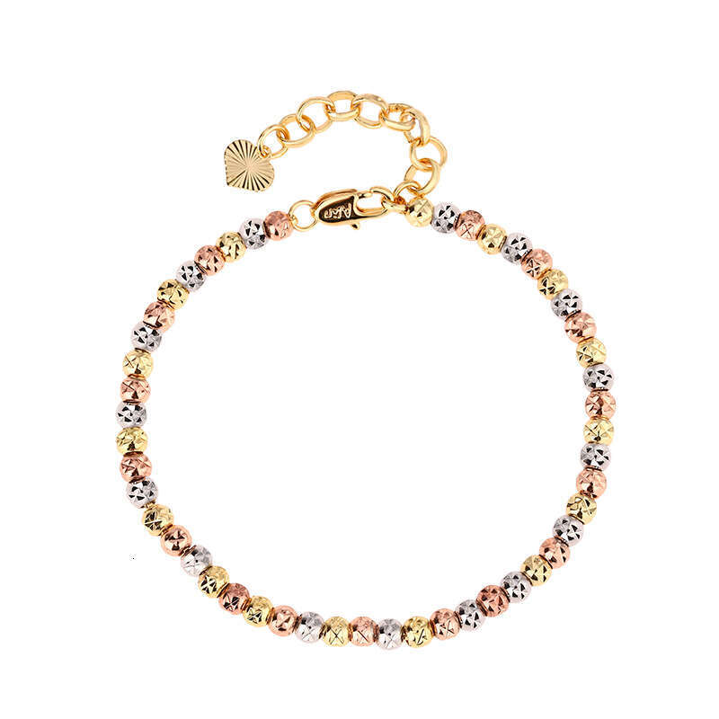 2025 New Designer high-end necklace bracelet jewelry set luxury retro electroplated gold round 3mm bead chain set designer for women Party gift weddin
