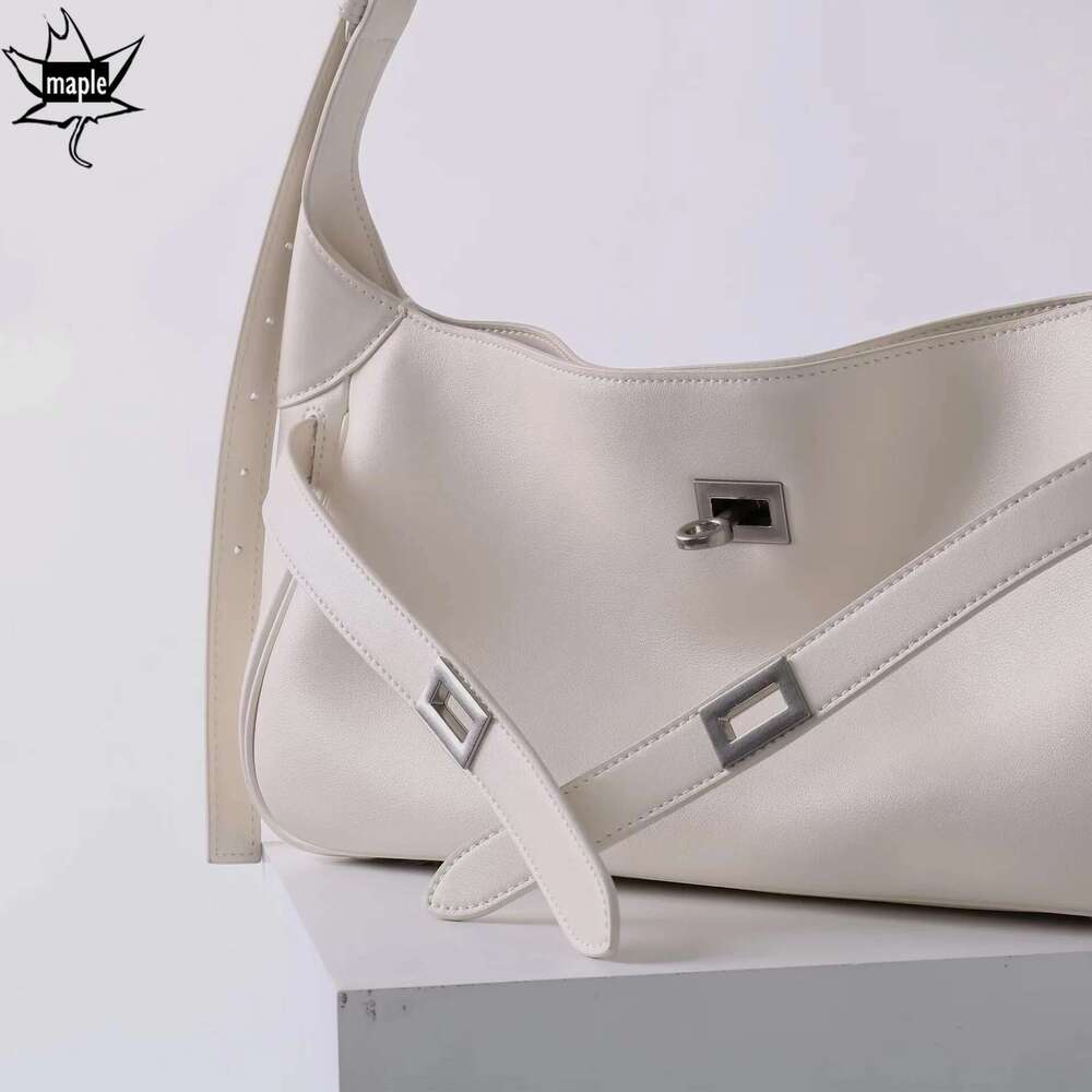 2025 New Ins Chic Design Stylish Black Tote Large Capacity Nappa Cow Leather Women Single Shoulder Bag High-End Ladies Handbag