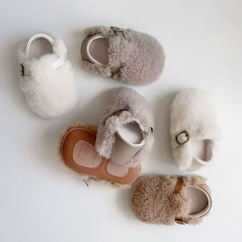 Baby Shoes Fashion Plush Cotton Children First Steps Walkers Thickened Winter Autumn Warm Boy Shoes Kids Soft Footwear 0-2 Years 250214