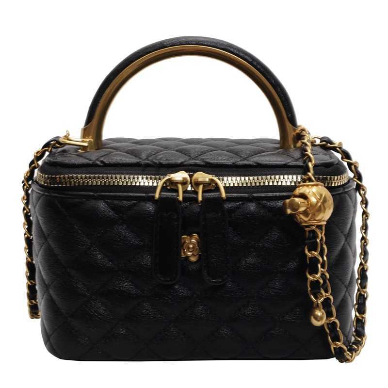 Dia Grid Chain Crossbody Bag: Small, Trendy Bucket Bag for Women - High hot Quality Texture, Handheld Design