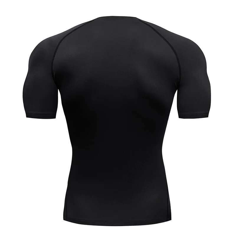 Summer Compression Sweatshirt Short Sleeve Men's Fiess Running Quick-Dry Top Gym Workout Bodybuilding T-Shirt S-3Xl