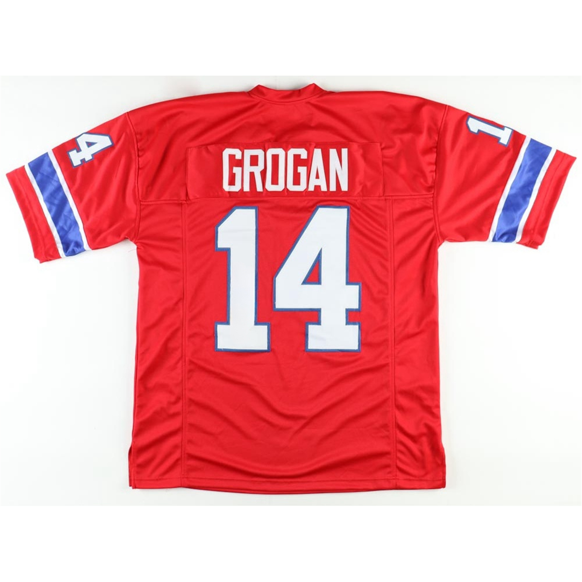 Vintage 1984 14 steve grogan jersey Football Jerseys Red White Jersey Custom S-6XL
