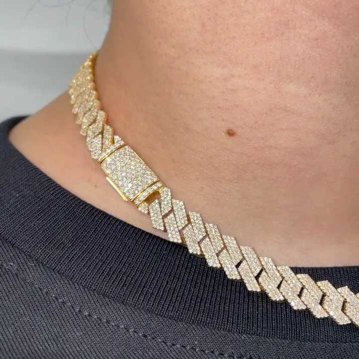 10mm Premium Quality Low Prices Latest Design Iced Out Vvs Moissanite Diamond Cuban Link Chain for Mens Womens Birthday Gifts