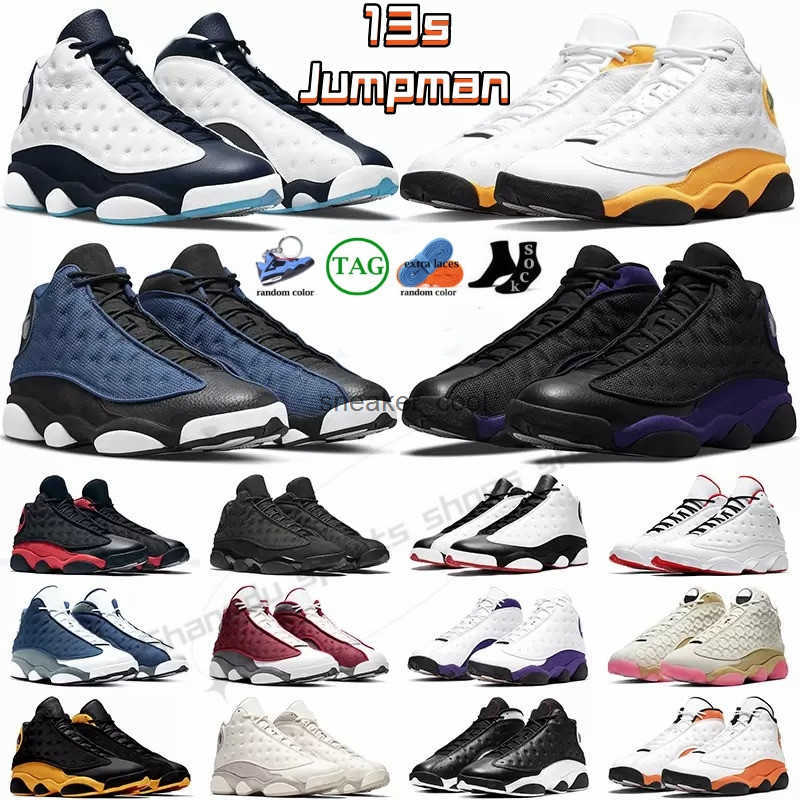 13 13S Basketball Shoes Mens Trainer Sneakers High Flint Bred Island Green Red Dirty Hyper Royal Starfish Dark Powder Blue Black Cat